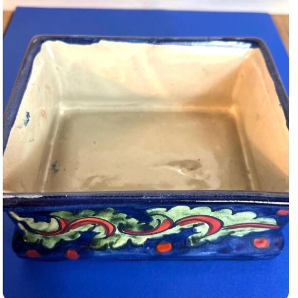 Talavera Mexican Pottery Trinket Treasure Box with Lid~Hand Painted~ - Picture 7 of 9